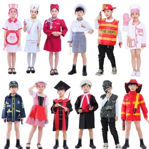 Halloween Children Doctor Cosplay kostume børnehave rollespil brandmand sygeplejerske kok politi kostume sygeplejersker piloter kostumer