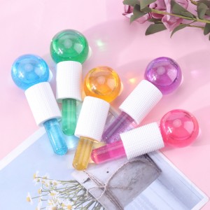 Magic Ice Roller Ball Blue Glitter Pink Fine Lines Face Lift Freeze Cooling Facial Beauty Ice Globes