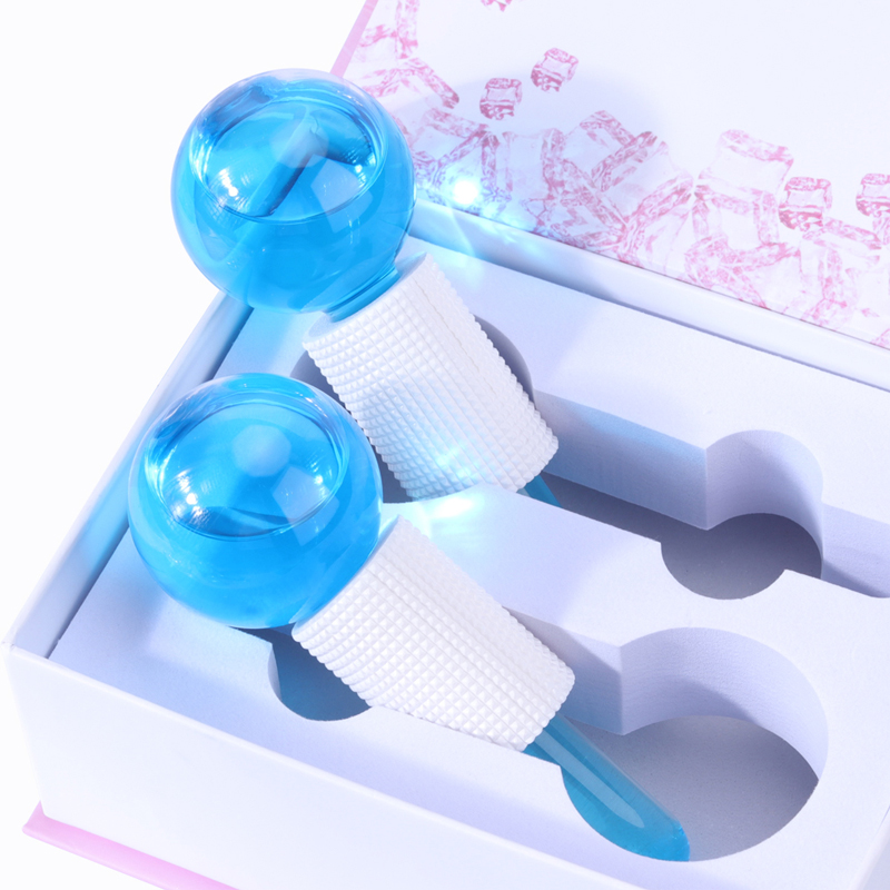 Magic Ice Roller Ball Blue Glitter Pink Fine Lines Face Lift Freeze Cooling Facial Beauty Ice Globes