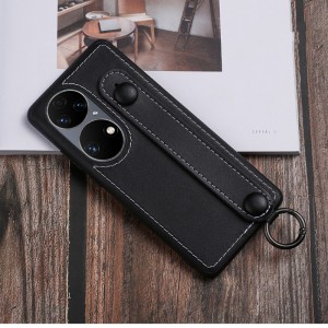 Velegnet til Huawei P50 mobiltelefonkasse, anti-faldende og anti-seismisk mobiltelefon læderkasse, håndtaske indehaver mobiltelefon sag, læderbeskyttelsessag