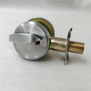 3502 ZINC ALLOY High Grade Single Cylinder Deadbolt Lock-Satin Nickel, Contemporary Round Deadbolt Door Knob Lock