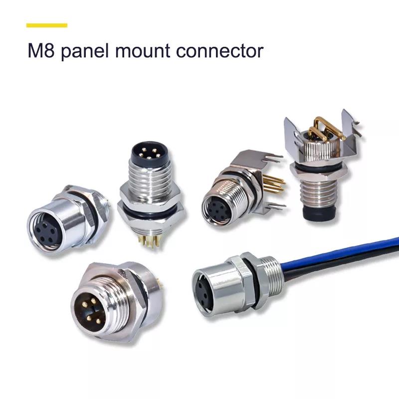 m5 m8 m12 m16 m23 stik 2 3 4 5 6 8 12 17 pin IP68 vandtæt panel mount skimmel wire adaptere stik