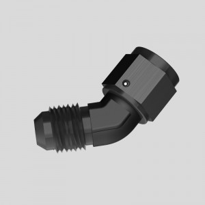 60 graders kvinde til 3/8 NPT mandlige drejelig adapter montering aluminium