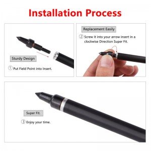 Elongarrow 100grain skrue feltpunkt pilespidser til 7,62mm carbon pil