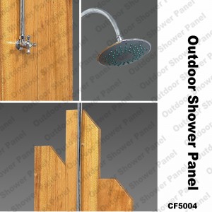 Udendørs brusepanel CF5004, Udendørs brusepanel i træ, Havebrusepanel, fritstående udendørs brusebad