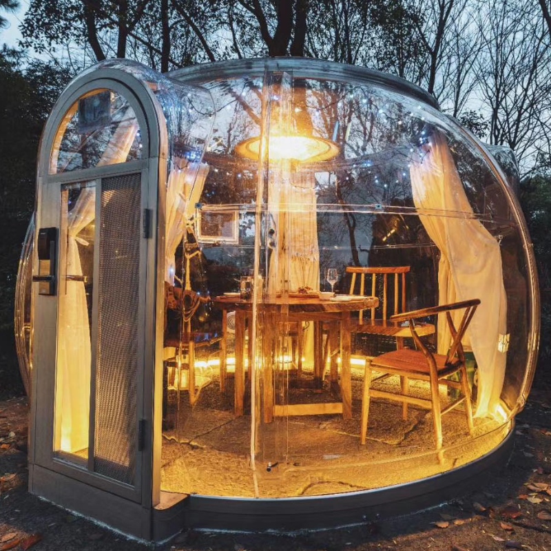 3,0 Meter Transparent kuppeltelt geodætisk udendørs camping kuppeltelt til resort hotel, Camping, Udendørs aktiviteter