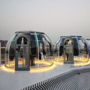 3,5 meter Luksus Transparent kuppeltelt geodætisk udendørs camping kuppeltelt til resort hotel, Camping, Udendørs aktiviteter