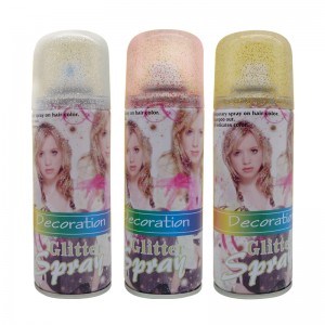 Hårfarve spray hår og krop glitter dispenser pulver spray glitter hår spray