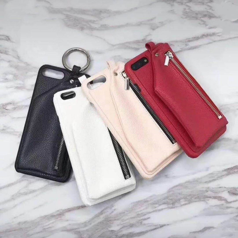 Apple iPhone 8 mobiltelefon beskyttende sag, manuel læder beskyttende sag, lille tegnebog opbevaring mobiltelefon taske, faldafvisende og vibrationsdygtig læder Kina Rød mobiltelefon sag