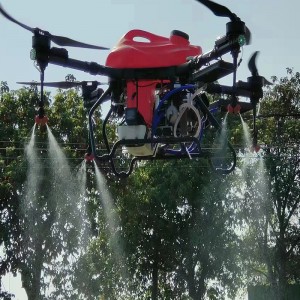 4 Axis 22 kg olie Powered Befrugning Drone Agricultural Spraying Drone Landbrug