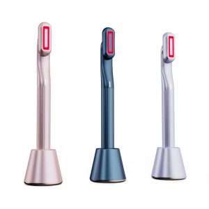Ems Red Light Eye Wand 360 Dereree Rotation, Beauty Eye Massager Wand med 38 ℃ ~ 40 ℃, øjencreme booster med varme/vibrαtion/rød tilstand, fine linjer remover
