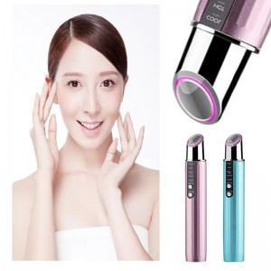 RF Beauty Eye Massager Stick Ems Beauty Eye Instrument Radio Frequency Hot&Cool Compress Instrument til at reducere fine linjer, anti-wrinkles, falmende mørk cirkel, falmende øjenposer