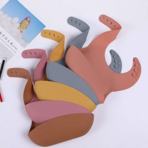 Baby smække silikone smæk justerbar vandtæt bordservice madklasse hagesmæk