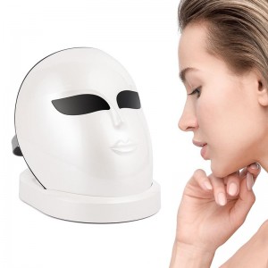 LED ansigt Mâsk Light Therapy 7 Farve hudforyngelsesbehandling Led Photon Mâsk Light Facial hudpleje Anti aldrende hudstramning Rynker Toning Mâsk (til ansigt&hals).