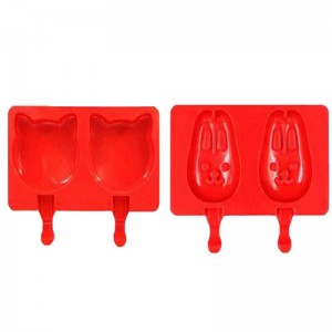 Isforme køkken gadget DIY madklasse silikone børn isbakkeholder let at rense 2or3 hulrums kartonform