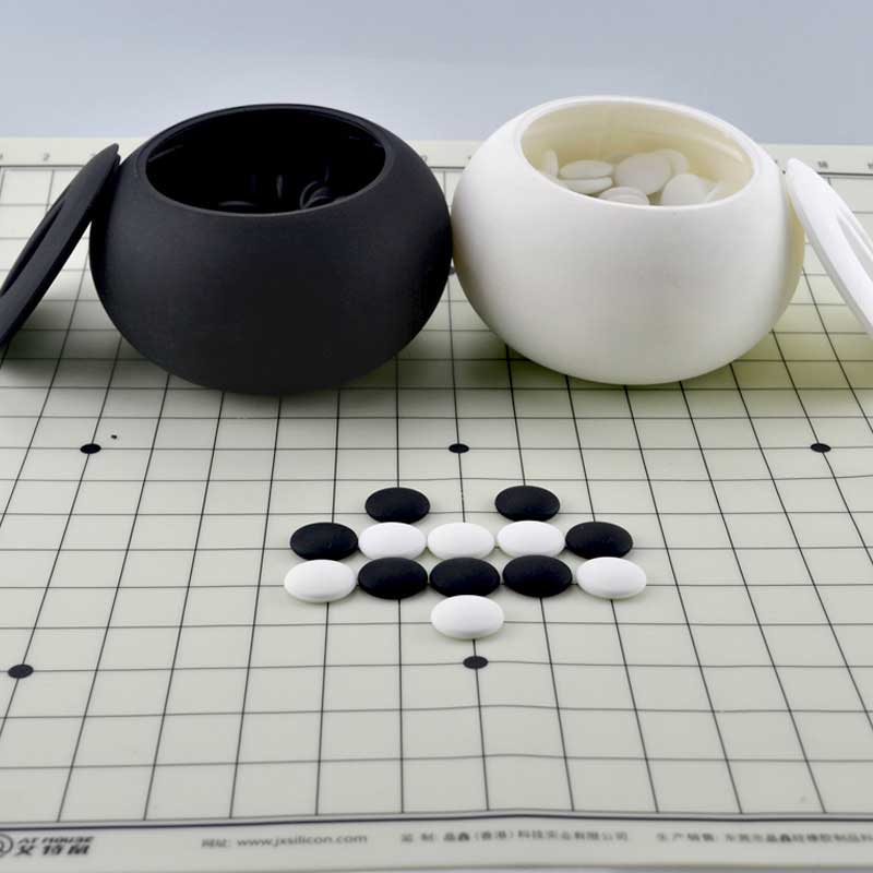 Silikone Weiqi Board Weiqi Game Stones Stykker Uddannelseslegetøj