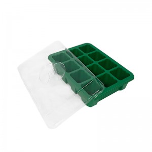 Plast PS Mini Green House Seed Nursery Bakke, engros spiringsbakke med kuppel/base