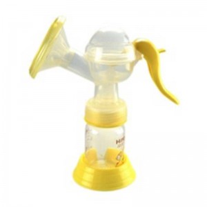 Bærbar silikone manuel baby mælkekstraktor brystpumpe BPA gratis udskrivningsmønster hygiejne manuel brystfodringspumpe