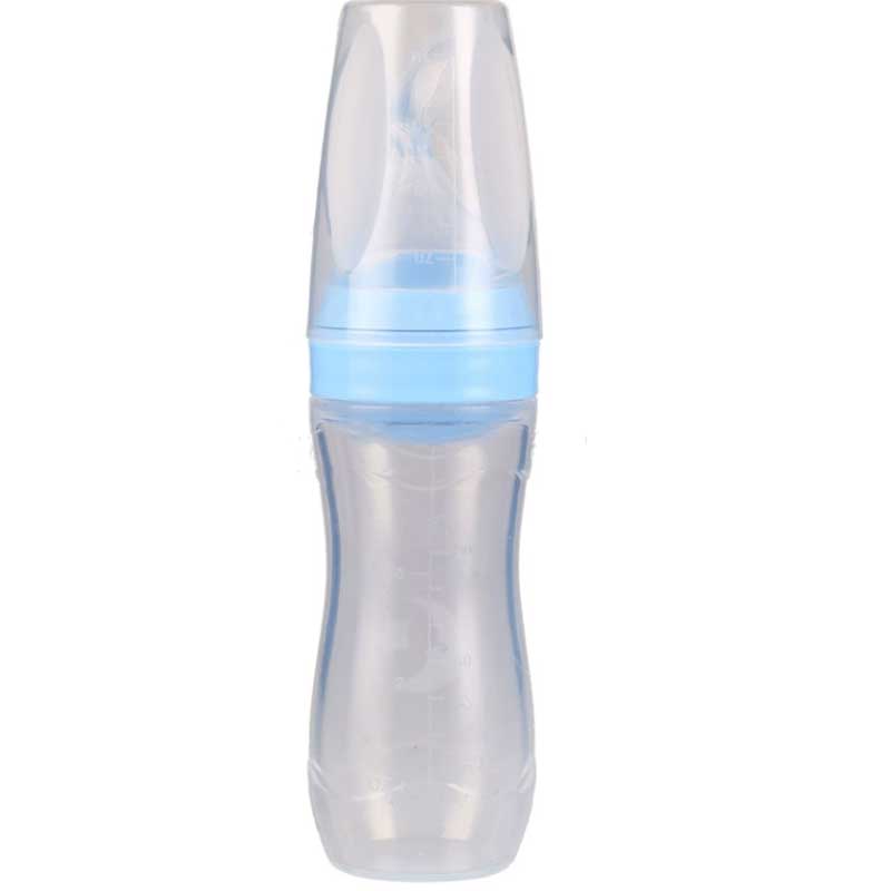 100% madkvalitet silikone ske klemme ris pasta baby fodring flaske silikone baby børn fodre frugt pacifier ske flaske