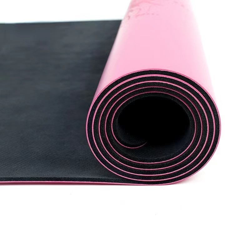 Trykt eller Asana Line Pu Rubber Yoga Mat Wholesale, Support Custom Logo and Pattern, Miljøvenlig ikke-giftig fitness-sportsspil Natural Pu Rubber Yoga Mat