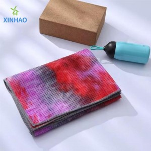 Anti-slip miljøbeskyttelsesbinding-dye yoga håndklæde engros, høj temperaturbinding dye yoga mat håndklæde blød og svedabsorberende, ideel til høj temperatur yoga, pilates, fitness