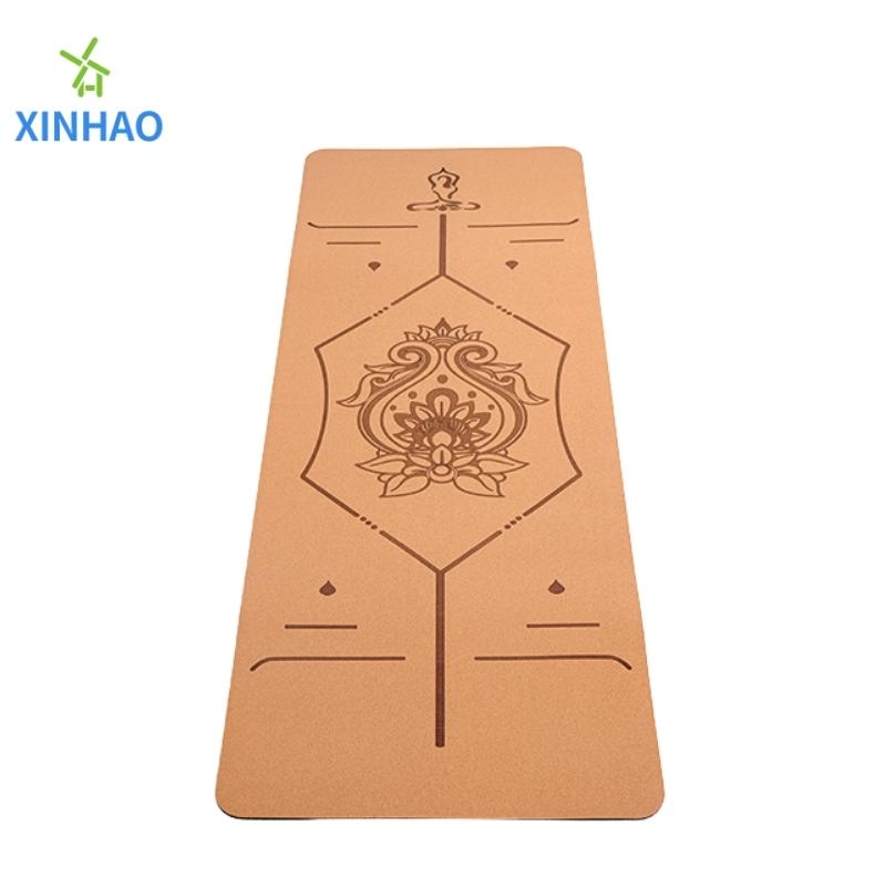 Amazon Bedst sælgende Cork TPE Yoga Mat Wholesale, 4mm/5mm/6mm/8mm TPE Cork Napp yoga Mat, Support Custom Logo eller Print