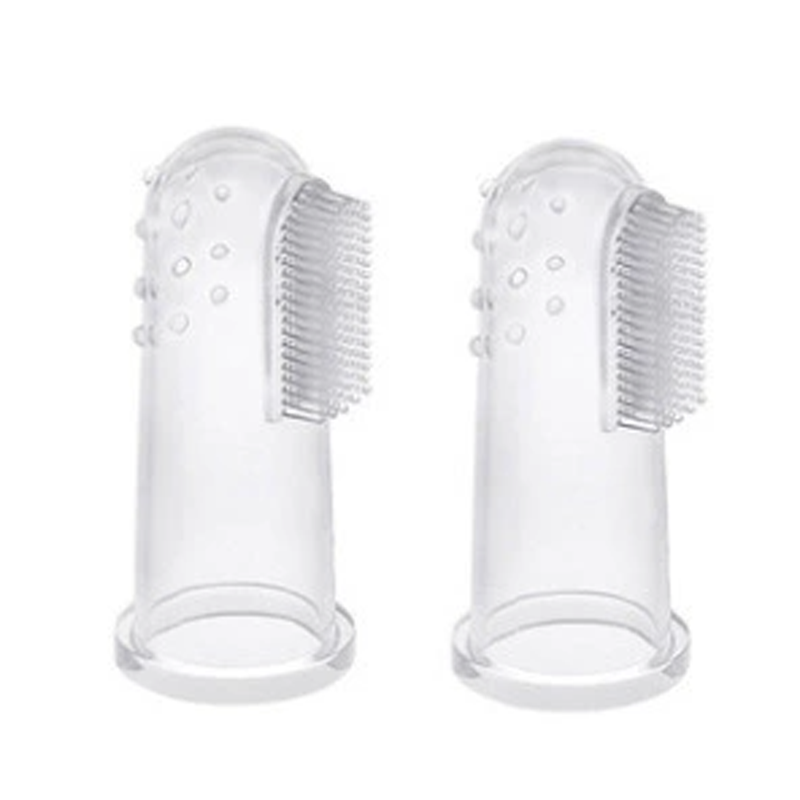 Blød børste silikone børn baby spædbarn tandpleje finger tandbørste