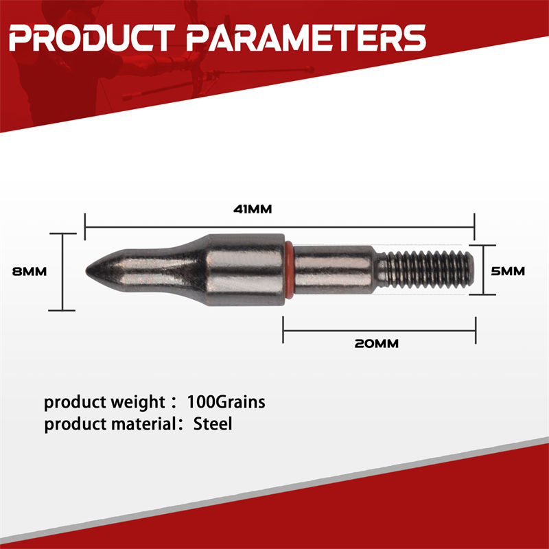 Elongarrow 150002 100grain bueskydningspilespids til kulstofpile
