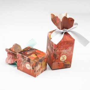 Brugerdefineret udskrivning Bryllup Candy Guest Paper Gift Box