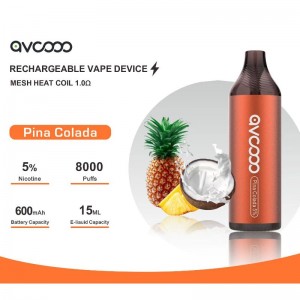 Avcooo genopladelig vape -enhed 8000 puffs