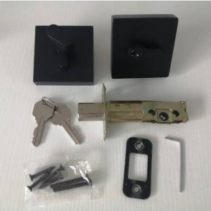 3602 Square Single Cylinder Deadbolt Den ene side Keared Black Modern Deadbolt Door Lock til indvendige og udvendige døre