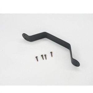 BH003 Barn Door Handle Set, Black Solid Steel Pull Handle til glidende stalddøre, porte, garager, skure