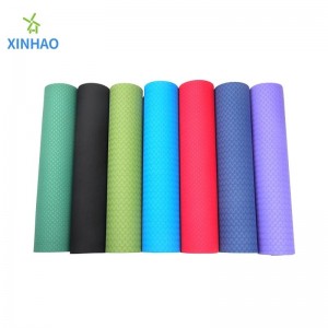 Miljøbeskyttelse Dobbeltlags to-farve tilpasses (4/6/8mm) TPE Yoga Mat Wholesale, velegnet til yoga, fitness, Pilates