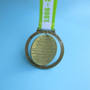 Zinklegeringsrelæ race spin medalje