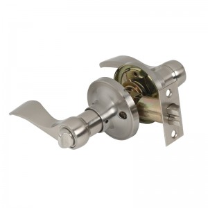 7306 Privatlivsdørhåndtag Satin Nikkel, Klassisk bølgestil Interiørdørhåndtag Keyless til soveværelse Badeværelse