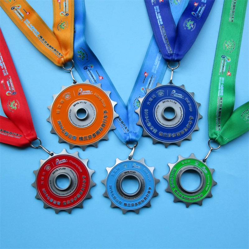 Cykling race medalje med gear kombination medaljer souvenir