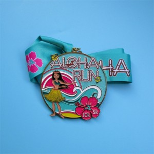 Farverig blød emalje, der kører medalje priser