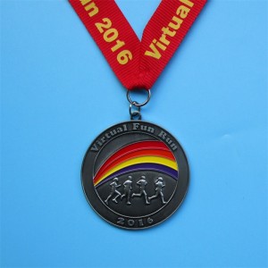 Plettede antikke virtuelle begivenhedsmedaljer 3D Rainbow Medals