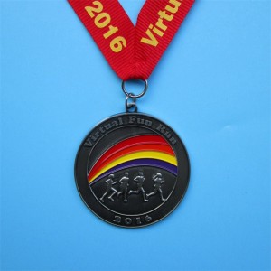 Plettede antikke virtuelle begivenhedsmedaljer 3D Rainbow Medals