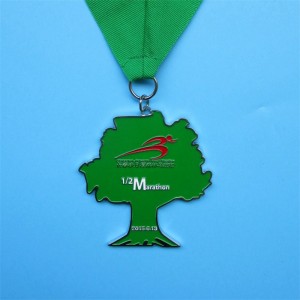 Flot design gennemsigtig emalje efterligning hård emalje metal belagt guld sølv kobber sportsmedaljer