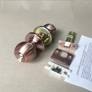 2501 Privatlivsdørsknap til soveværelse og badeværelse, indvendignøglefri kuglelås-antik kobber