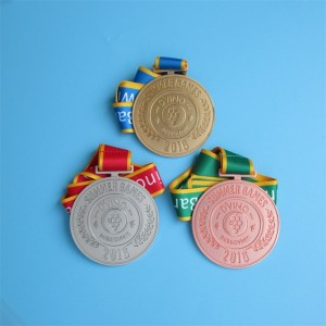 Custom Logo Award Medals med båndbelagt guld sølvbronze cykling, der kører maraton metal sportsmetalmedaljer