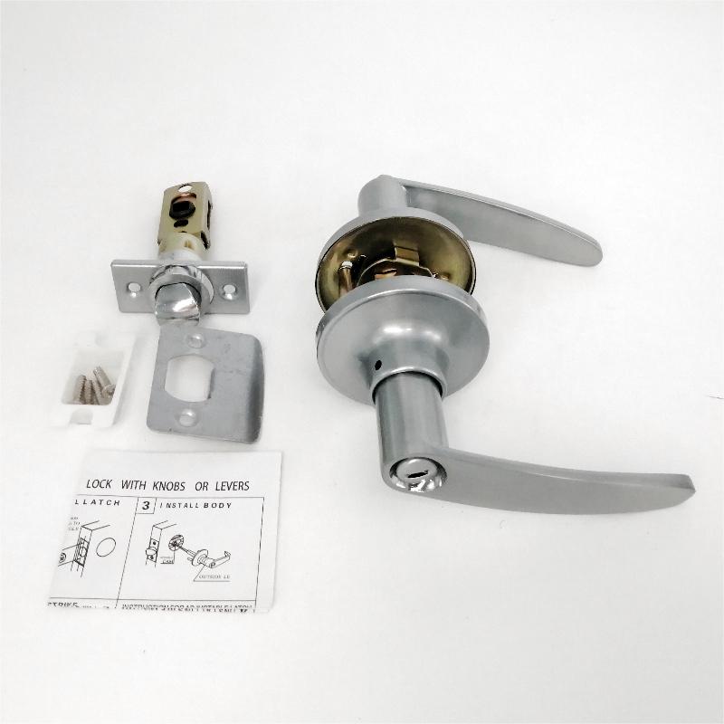 7302 Privatlivsdørhåndtag med aftagelig låseplade, alle metaldørhåndtagslås sæt til soveværelse og badeværelse