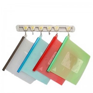 Vandtæt lækageligt sundt miljøvenlig madkvalitet silikone opbevaringspose til madlavning miljøvenlig lækagesikker snack genanvendelige madposer silikone miljøvenlige silikoneposer