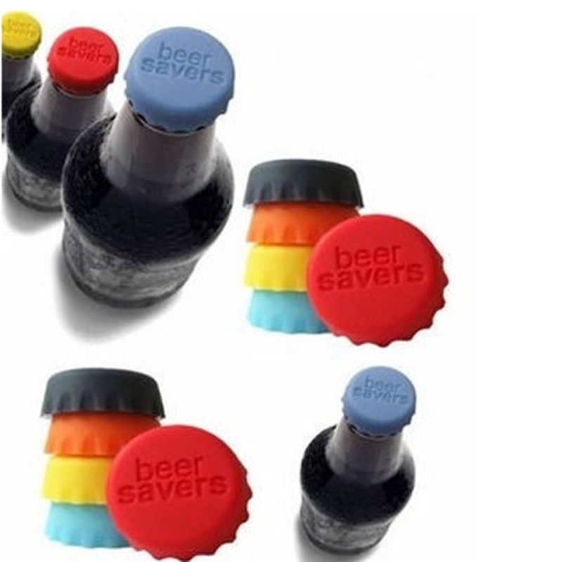 Brugerdefineret design Debossed Logo Round Silicone Beer Bottle Savers Caps Universal Water Beer Saver Genanvendelig cap silikone flaskehætte silikone øl flaske hætter sodavand flaske sparer krone caps vin cap
