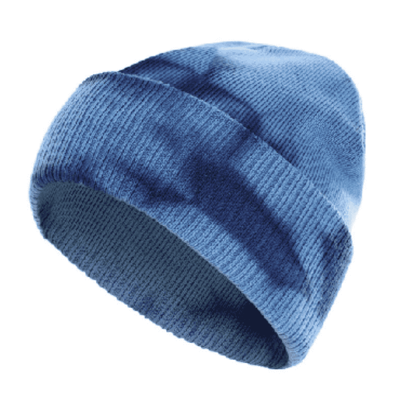 Tie-dye strikket hat