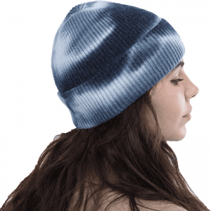 Tie-dye strikket hat