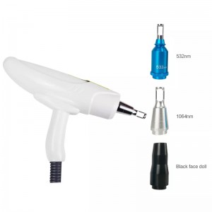 Desktop multifunktionel 3 in1 q switchnd yag tatovering laser fjernelse pigmenter fjernelse laser carbon peel enhed, carbon peel,nd yag laser, tatoo fjernelse laser maskine (3 bølgelængder: 1320nm, 1064nm ,, 532nm)