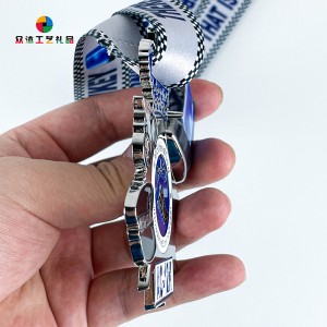 Unikt design Custom Logo LED Sport Medallion Metal 3D emalje medaljer til souvenir