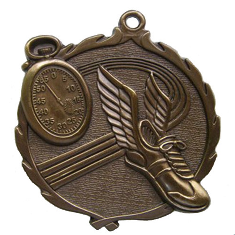 Brugerdefineret fodboldfodboldvolleyball, der kører metal forgyldt antik maraton sportsmedalje
